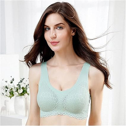 Thai Latex Bra Women One Piece Wire Free Seamless Underwear Comfortable Sports Bras
