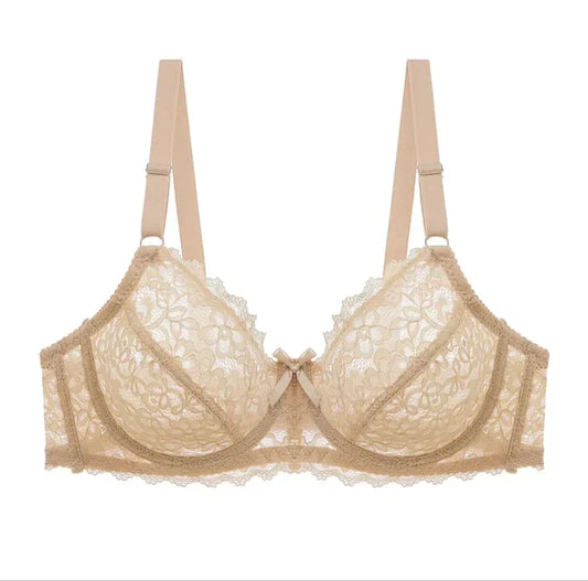 Transparent Cotton Bras – Pack of 2 | Non-Padded, Non-Wired, Full Net Design